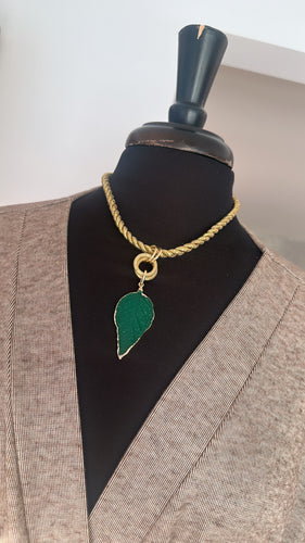 Leaf green necklace