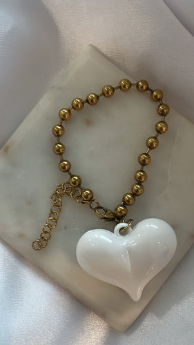 Bracelet heart white