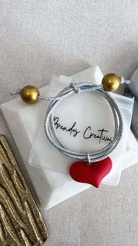 Licra bracelet heart