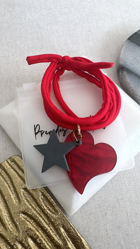 Licra bracelet star & heart