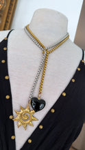 Load image into Gallery viewer, Lariat heart black &amp; sun