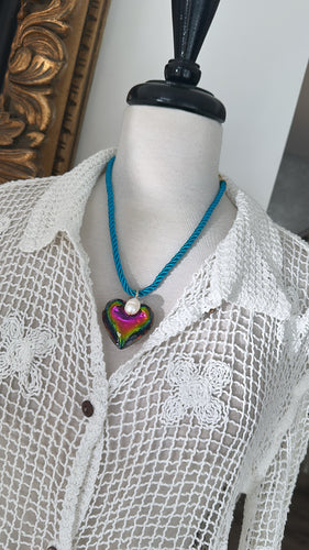 Tornasol heart necklace